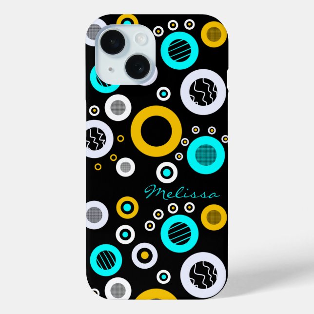 Geometrische Kreise abstrakt Case-Mate iPhone Hülle (Rückseite)