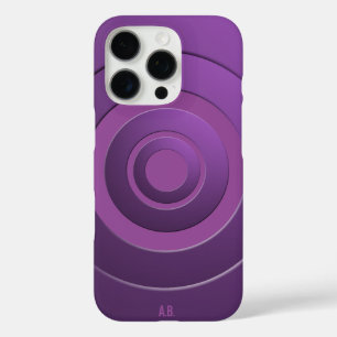 Geometrische Kreise Moderne Lila mit beliebigen In iPhone 16 Pro Hülle