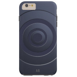 Geometrische Kreise Modernes Blau mit beliebigen I iPhone 16 Hülle