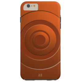 Geometrische Kreise Modernes Orange mit beliebigen iPhone 16 Plus Hülle