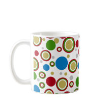 Geometrische Kreise Red Green Blue Silver Gold