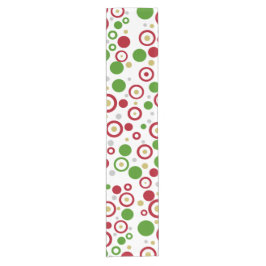 Geometrische Kreise Red Green Silver Gold Kurzer Tischläufer