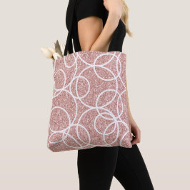 Geometrische Kreise Schwarz-Rosa-Glitzer Abstrakt