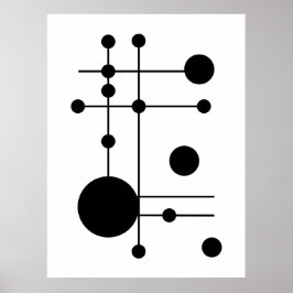 Geometrische Kreise und Linien, Abstrakte Kunst | Poster