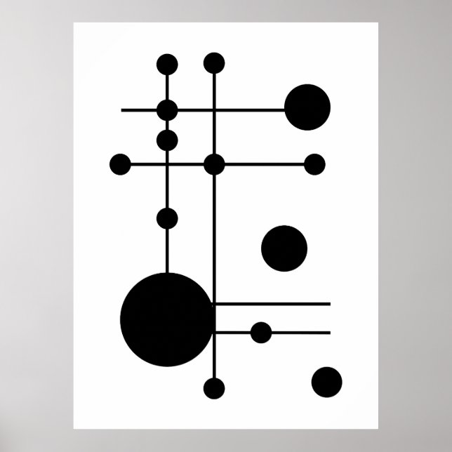 Geometrische Kreise und Linien, Abstrakte Kunst |  Poster (Vorne)