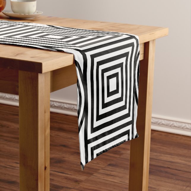 Geometrische Kreise und Quadrate Kurzer Tischläufer (Beispiel)