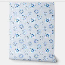 geometrische Kreisformen in zartem Blau