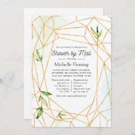 Geometrische Kristalldusche für Wasserfarben nach Einladung