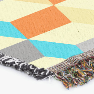 Geometrische Kuben Gelbes Aqua Modernes Abstrakt Decke