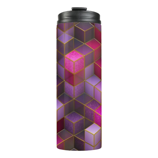Geometrische Kuben Thermosbecher (Vorderseite)
