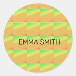 Geometrische Kunst, afrikanische tropische Sonnenu Runder Aufkleber