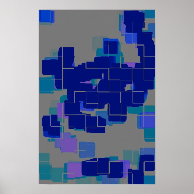 Geometrische Kunst am "See" Poster (Vorne)