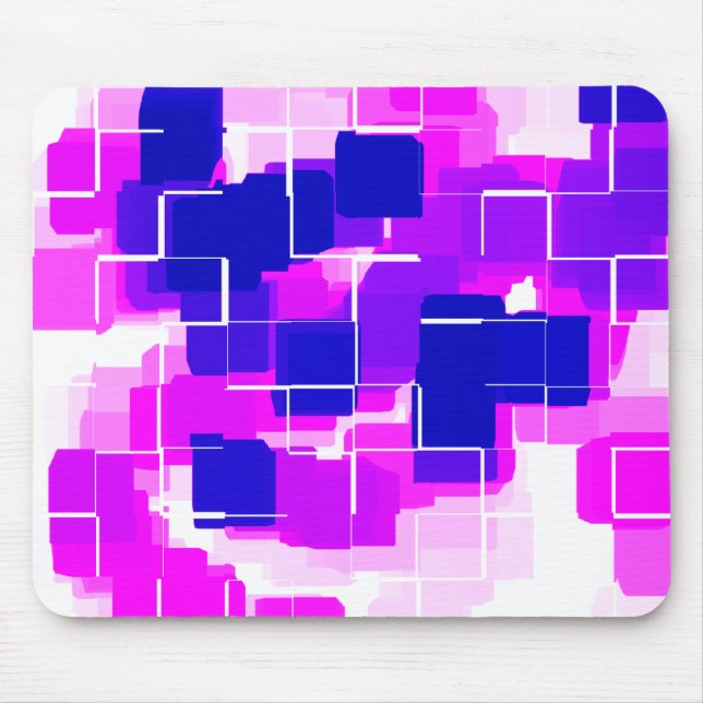 Geometrische Kunst "Blue Raspberry" Mousepad (Vorne)