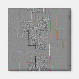 Geometrische Kunst "Cyber Gothic" Magnet