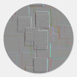 Geometrische Kunst "Cyber Gothic" Runder Aufkleber