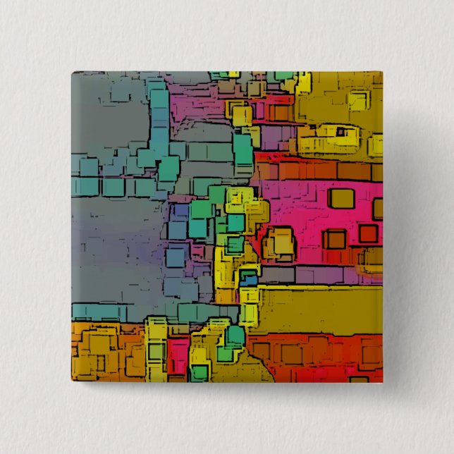 Geometrische Kunst der "Subway" Button (Vorderseite)