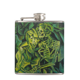 Geometrische Kunst des abstrakten Menschen und Ske Flachmann