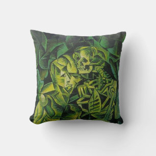 Geometrische Kunst des abstrakten Menschen und Ske Kissen