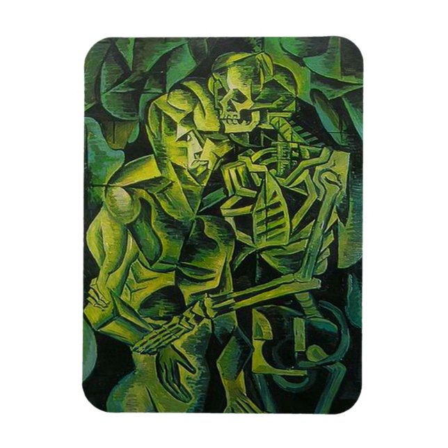 Geometrische Kunst des abstrakten Menschen und Ske Magnet (Vertikal)