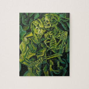 Geometrische Kunst des abstrakten Menschen und Ske Puzzle