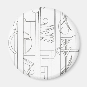 Geometrische Kunst des Architekten Dream-Modern Ba Magnet