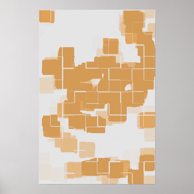 Geometrische Kunst des "Pumpkin Pie" Poster (Vorne)