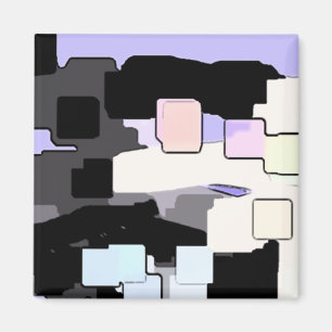 Geometrische Kunst "Dreaming Blue" Magnet