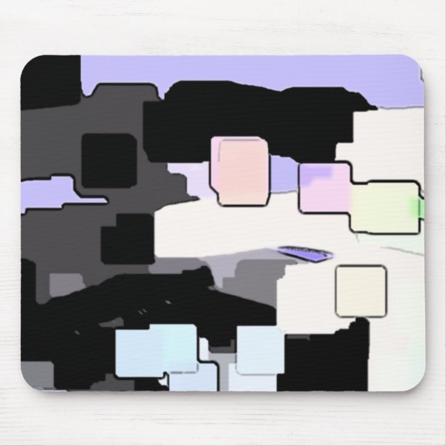 Geometrische Kunst "Dreaming Blue" Mousepad (Vorne)
