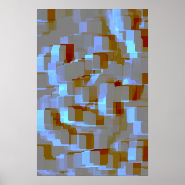 Geometrische Kunst "Koi Pond" Poster (Vorne)