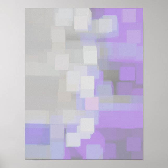 Geometrische Kunst "Lavender" Poster (Vorne)