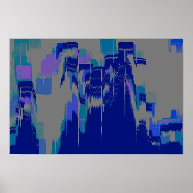 Geometrische Kunst "Rain Hitting Window" Poster (Vorne)