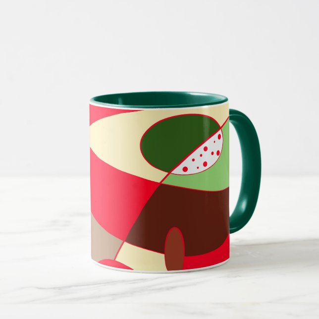 Geometrische Kunst Tasse (VorderseiteRechts)