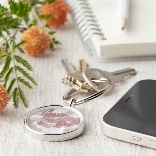 Geometrische Kunst "Traubensoda" Schlüsselanhänger (Seite)