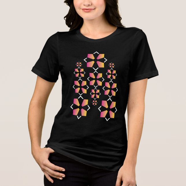 Geometrische Kunst Tri-Blend Shirt (Vorderseite)