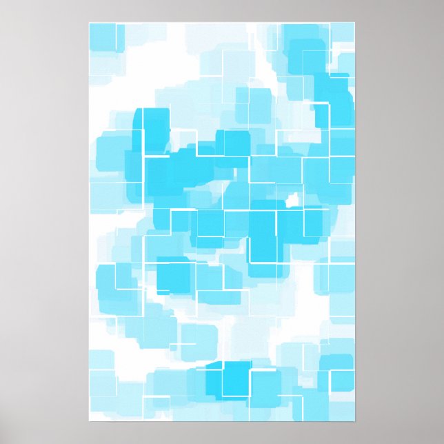 Geometrische Kunst "Wasser" Poster (Vorne)