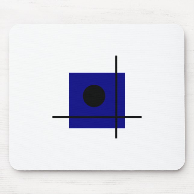 Geometrische Kunstkomposition des Bauhauses Mousepad (Vorne)