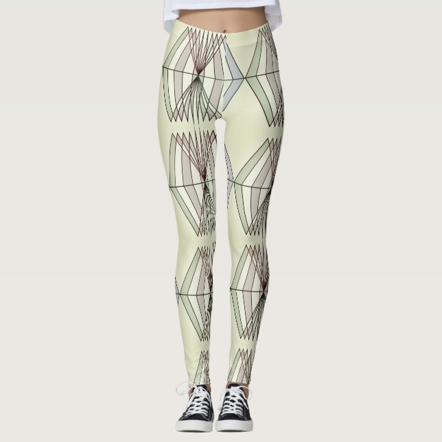 geometrische Kunstrohre für optische Täuschung Leggings (Vorderseite)