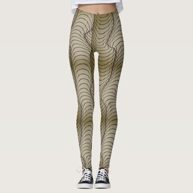 geometrische Kunstrohre für optische Täuschung Leggings (Vorderseite)