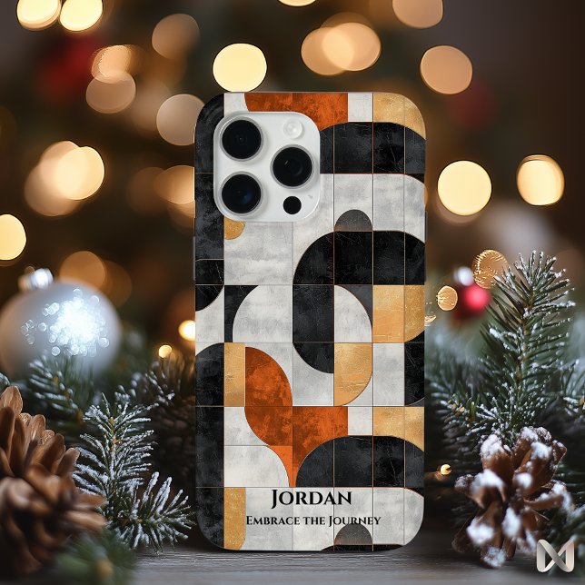 Geometrische Kurven und Texturen, moderne Eleganz Case-Mate iPhone Hülle (Von Creator hochgeladen)