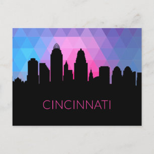 Geometrische Landschaftsstadtansicht   Cincinnati, Postkarte