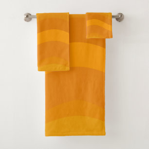 Geometrische Längsarbeit von Ombre Yellow Gradien Badhandtuch Set