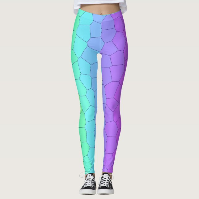 Geometrische Leggings mit Hellbogen (Vorderseite)