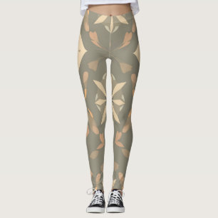 Geometrische Leggings Weichfarben
