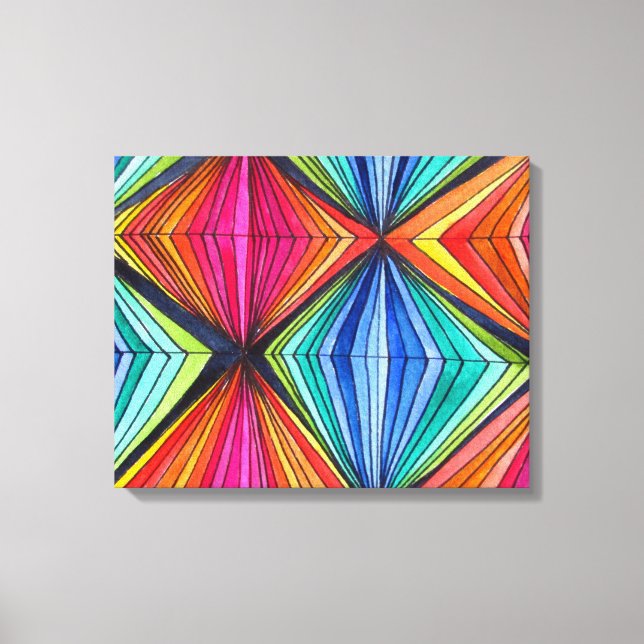 Geometrische Leinwand der Rainbow-Grafik (Vorderseite)