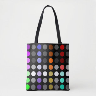 Geometrische Lichtkreise Mehrfarben-Design Schwarz