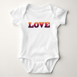 Geometrische Liebe auf Jersey-Bodysuit Baby Strampler