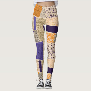Geometrische Linien mit Unterteilung in Abstrakte Leggings