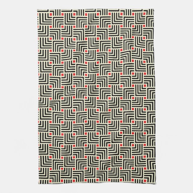 Geometrische Linien Muster Geschirrtuch (Vertikal)