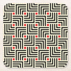 Geometrische Linien Muster Rechteckiger Pappuntersetzer