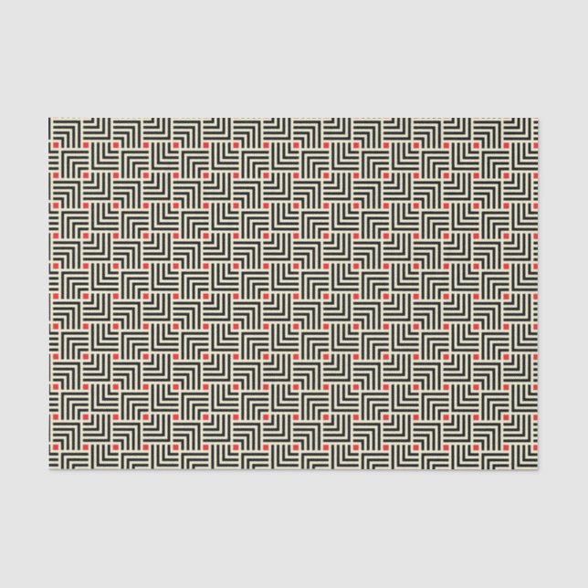 Geometrische Linien Muster Seidenpapier (Vorderseite)